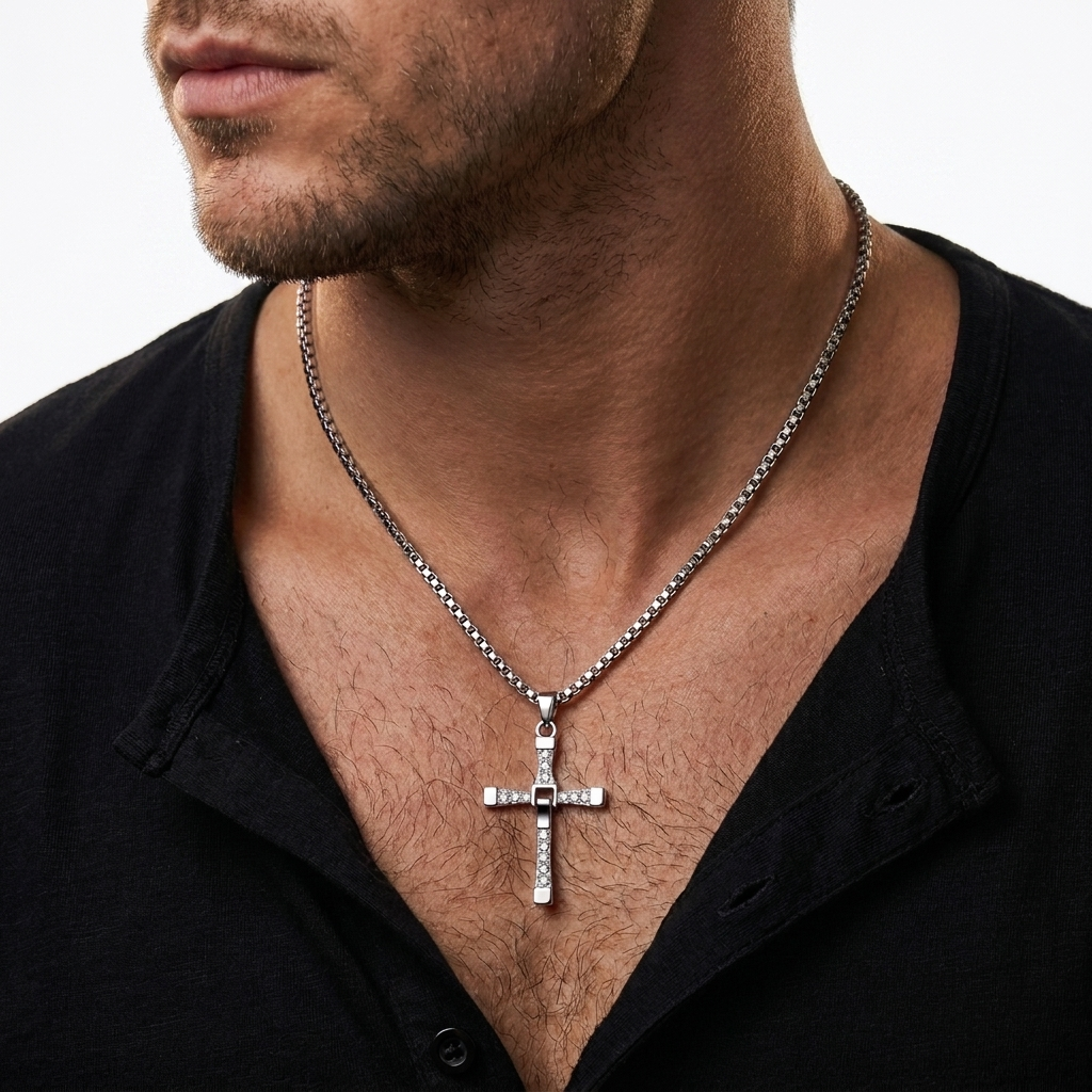 Collar Cruz de Acero